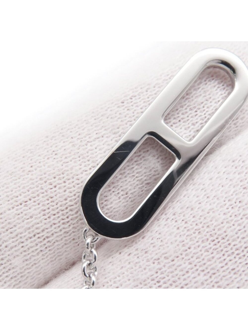 Hermes Bracelet Chaine D'ancre Diamond Total 18k White Gold - Picture 6 of 10